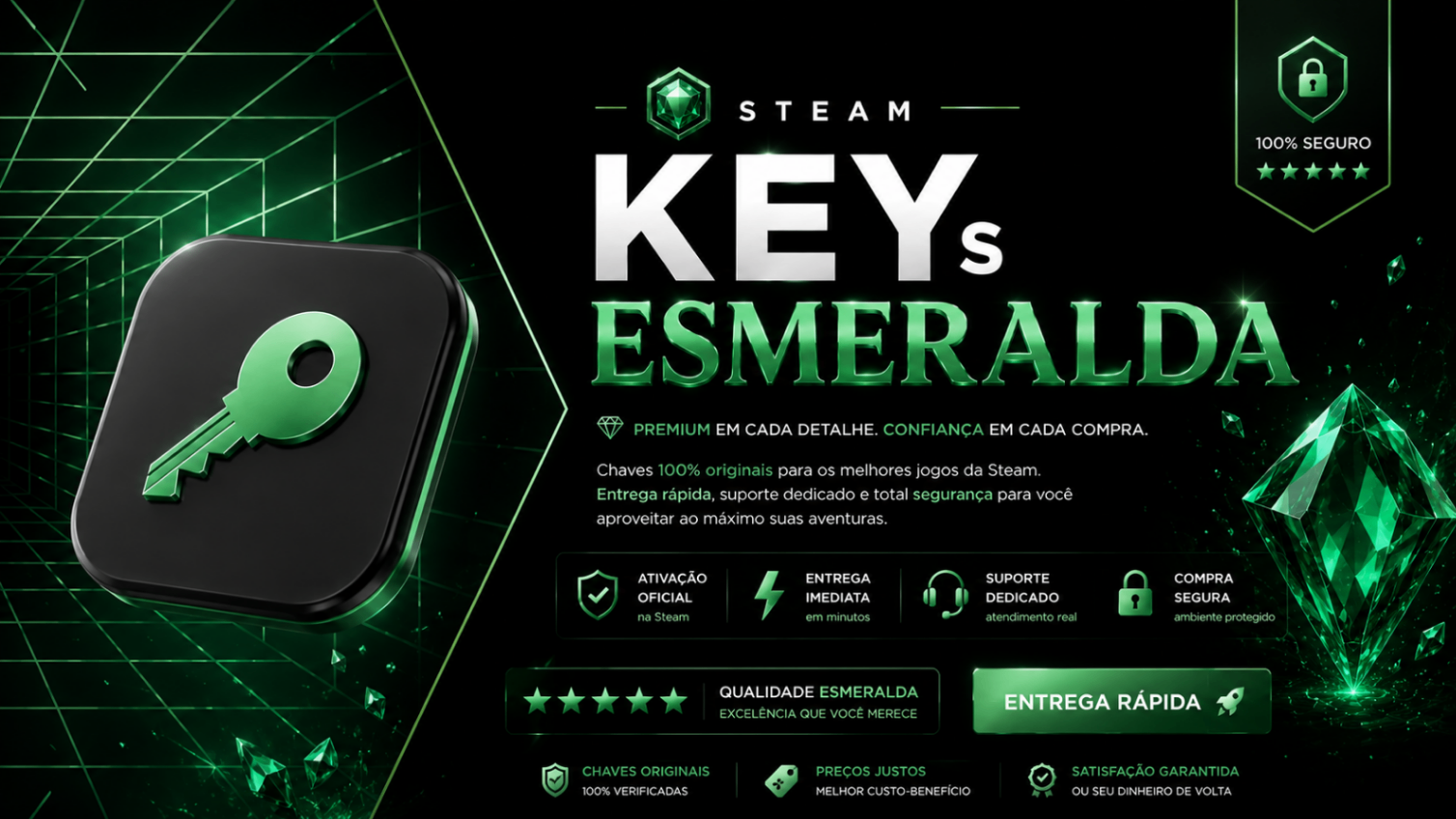 STEAM KEYs ESMERALDA (vem jogos de 300 reais ou mais)